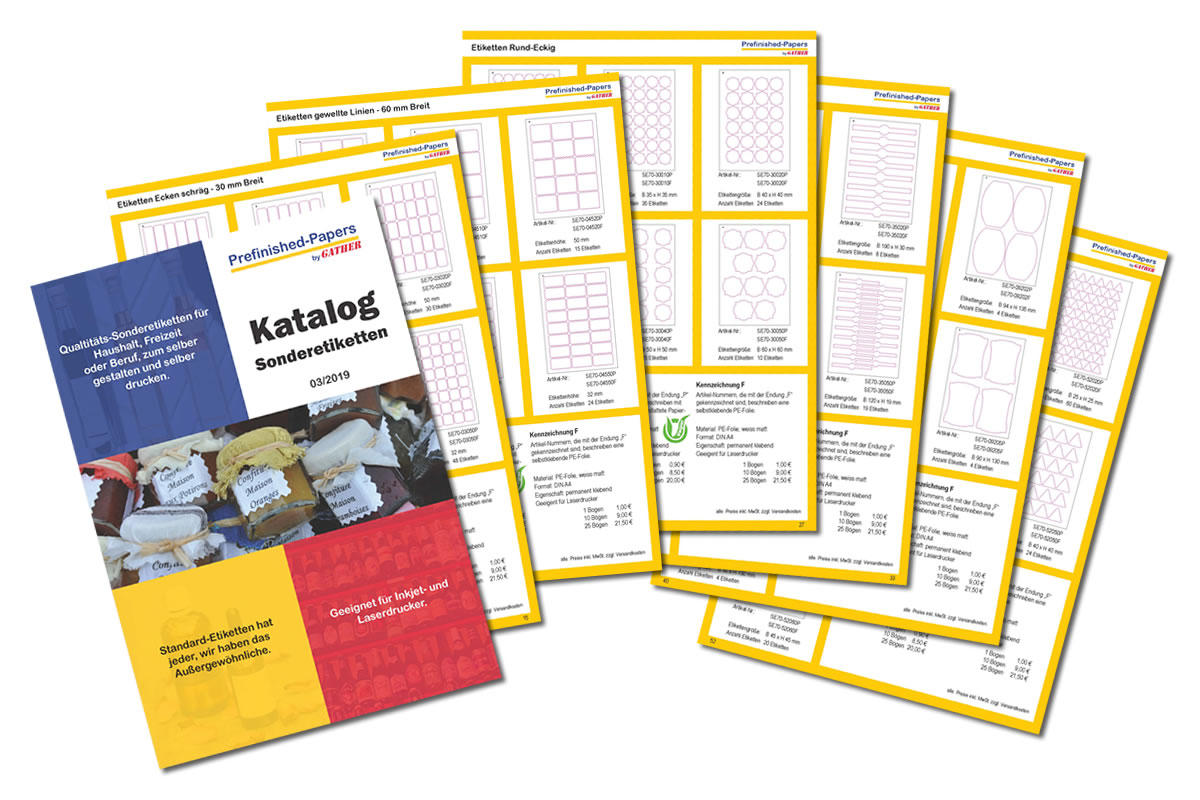 Katalog Sonderetiketten Sonderform Katalog Sonderetiketten Sonderform