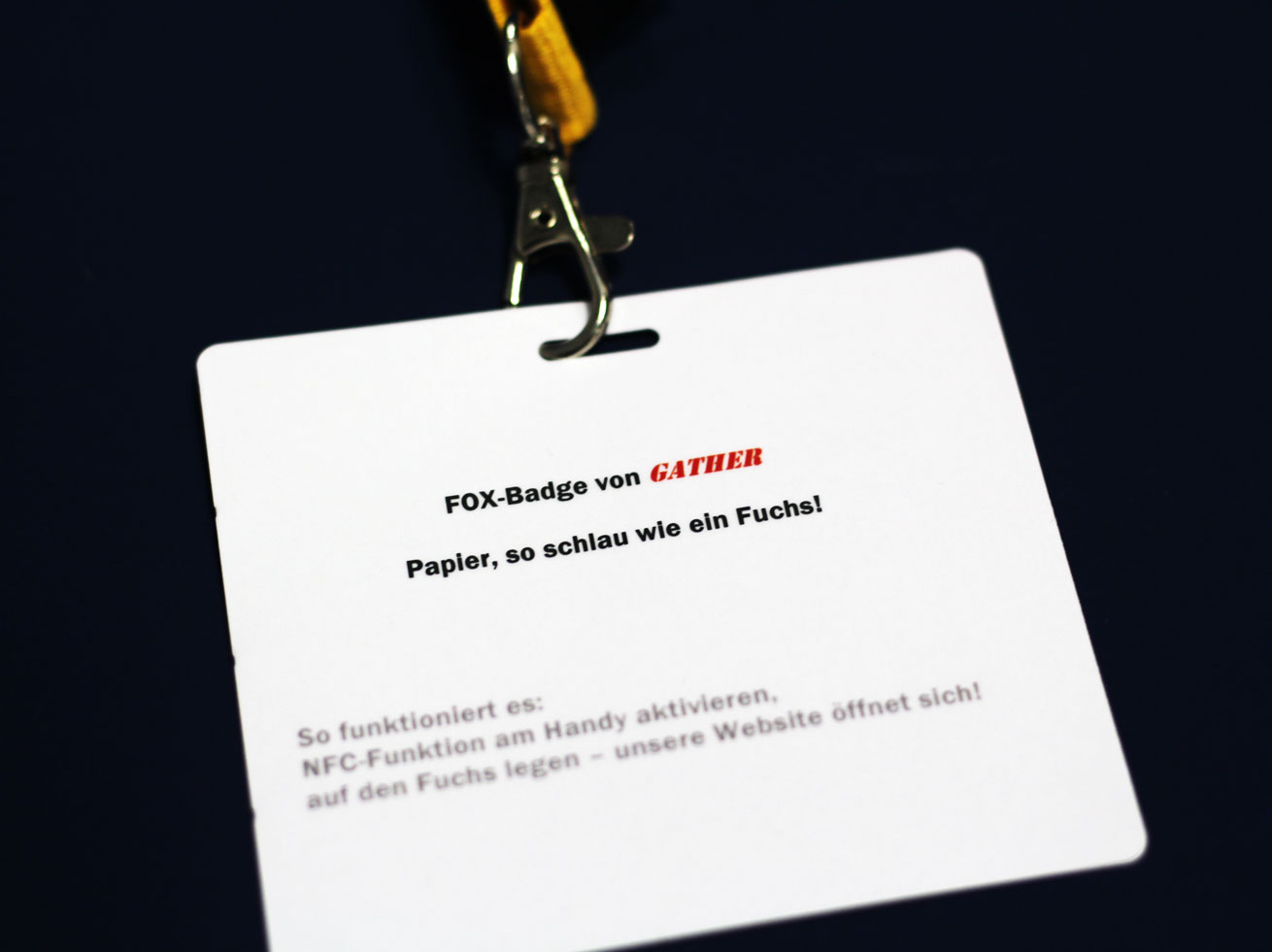 Zugangsausweis mit NFC-Chip